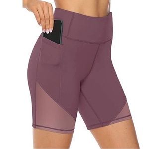 High Waisted Meshed Non See-Through Workout Shorts